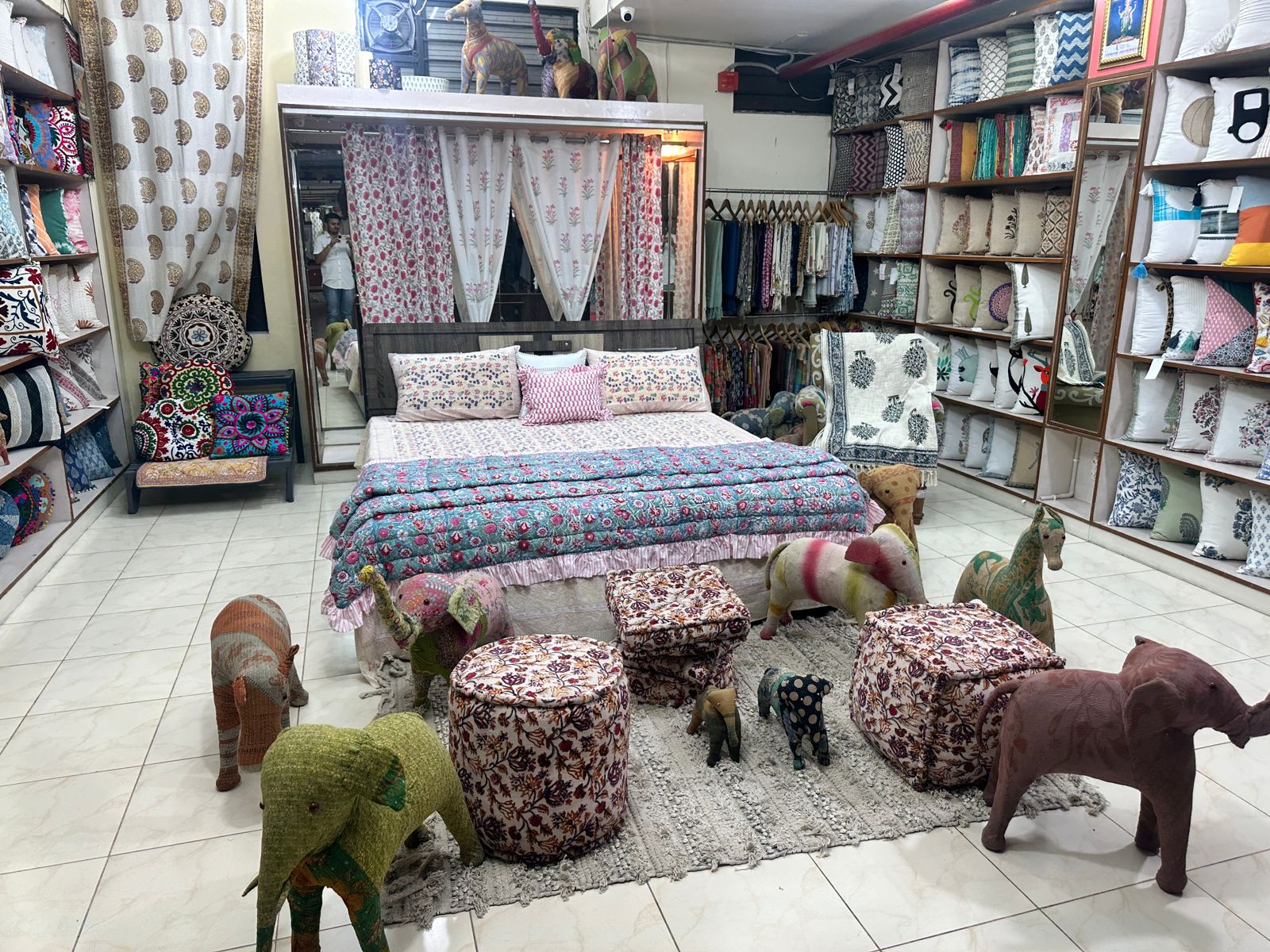 handmade vintage bedcover and quilts bedding set